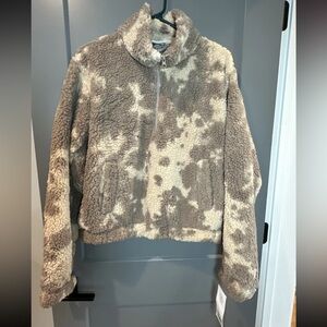 Cozy Tan and Cream Sherpa Jacket